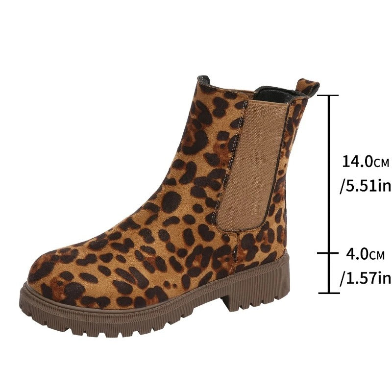 ZENA – Bottines orthopédiques à imprimé léopard