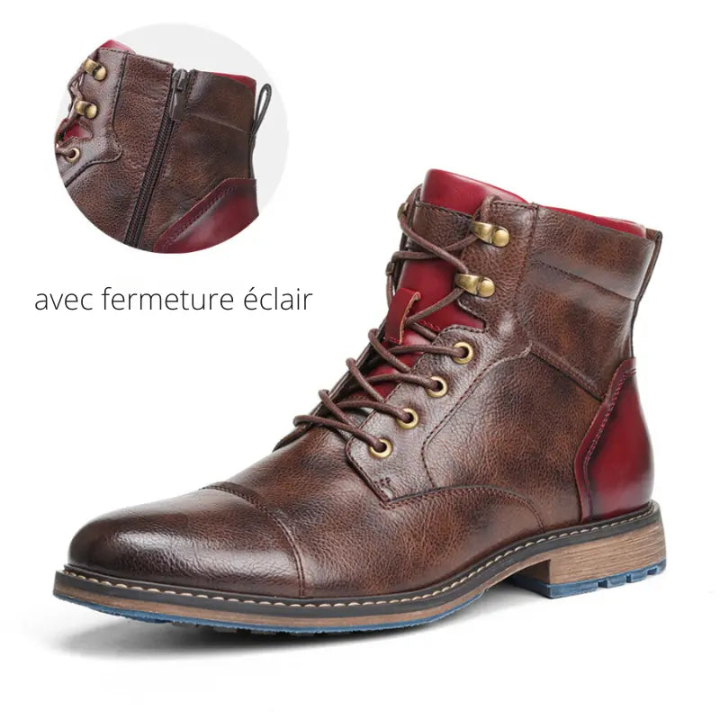 LORIK – Bottines homme cuir vintage