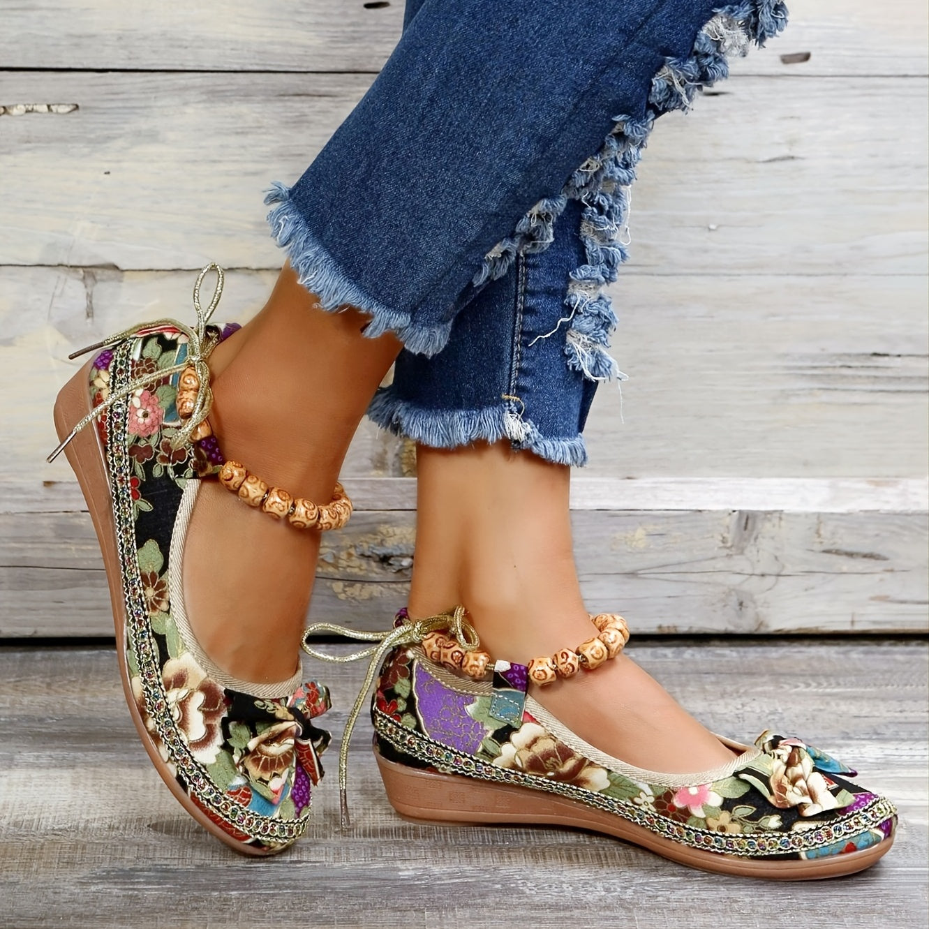 LUNA – Chaussures orthopédiques fleuries pour femmes