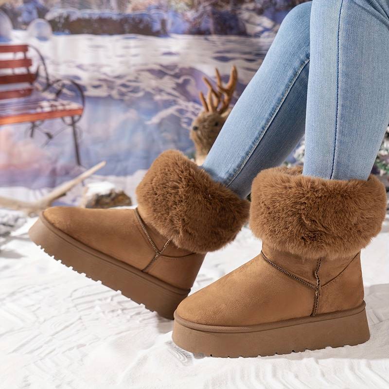 ELLA – Bottines orthopédiques en peluche pour femmes