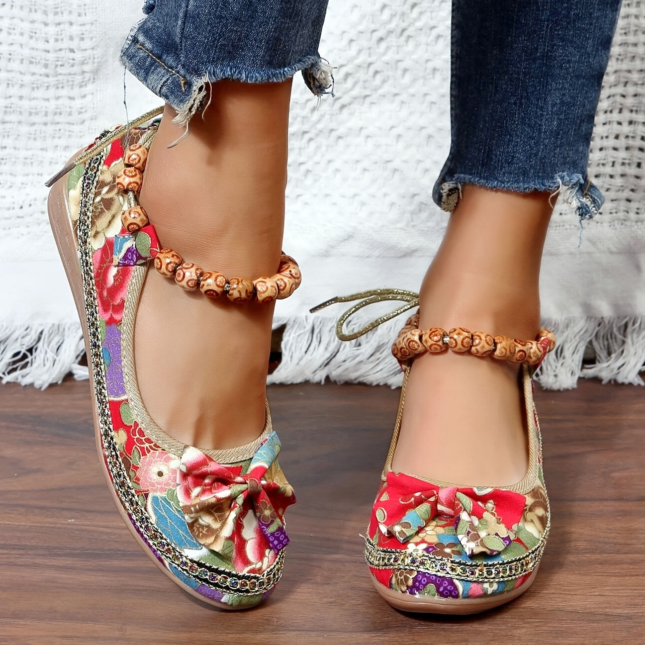 LUNA – Chaussures orthopédiques fleuries pour femmes