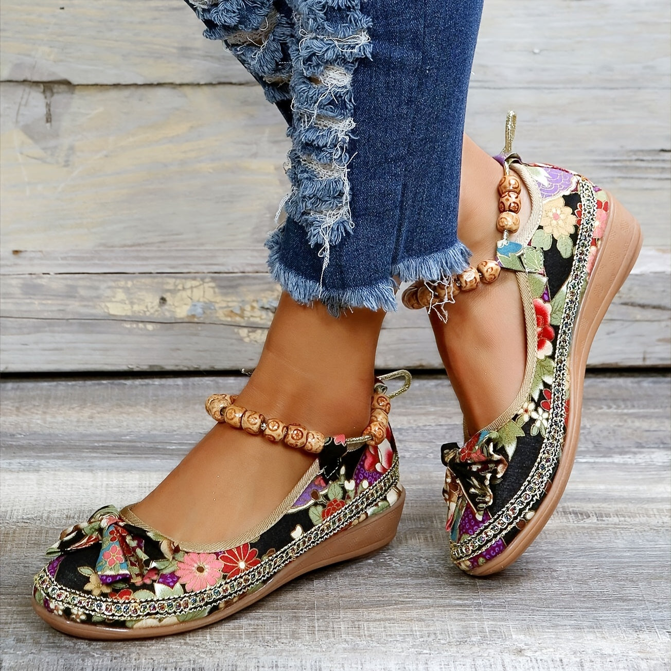 LUNA – Chaussures orthopédiques fleuries pour femmes