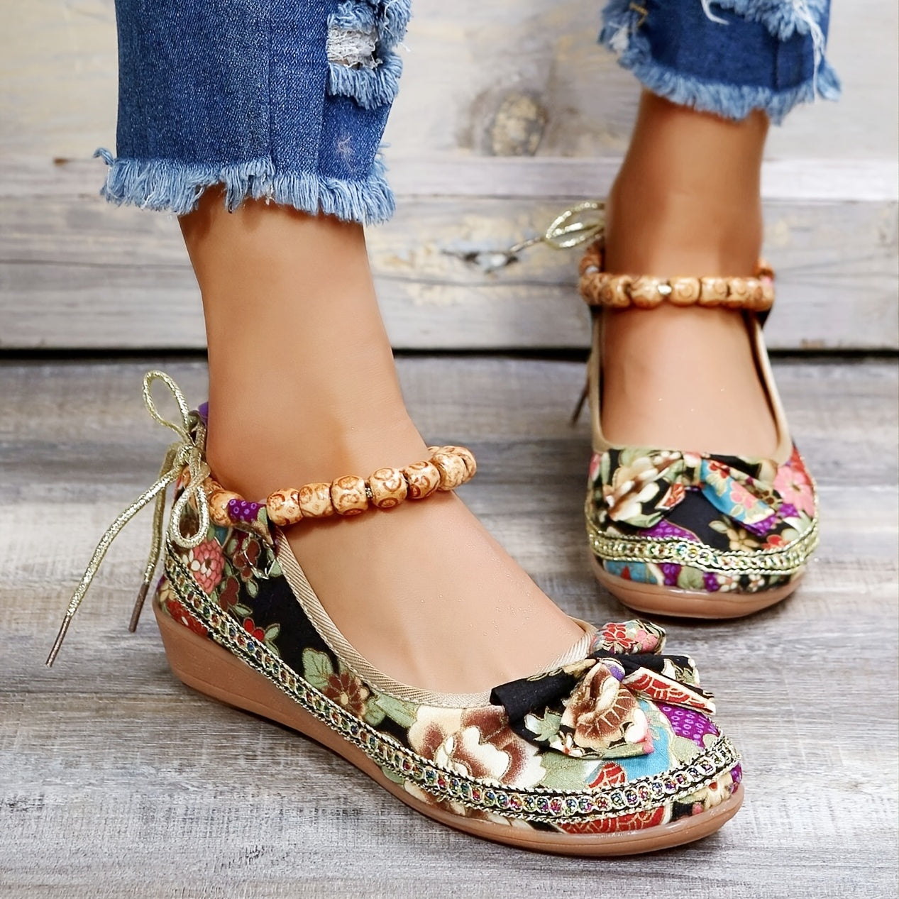 LUNA – Chaussures orthopédiques fleuries pour femmes