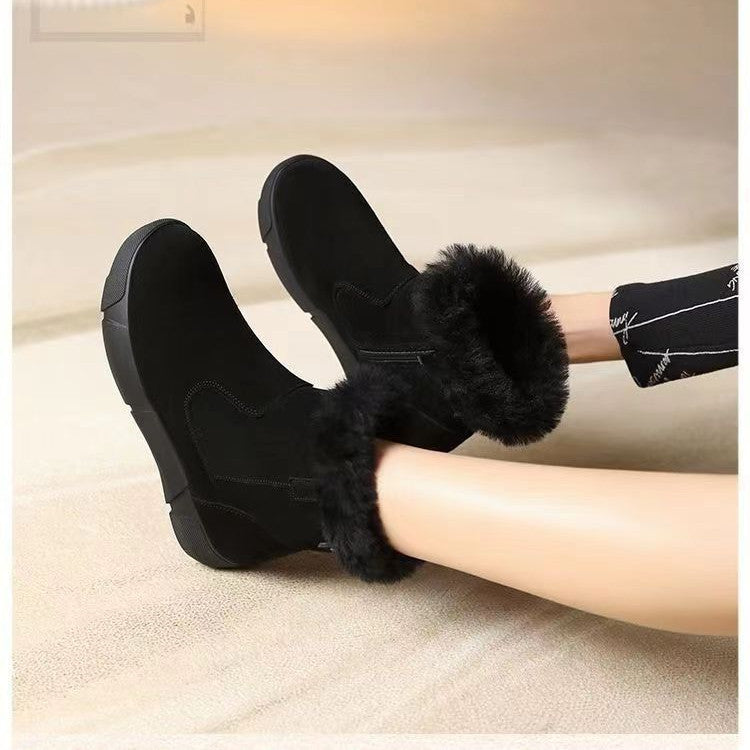 ZIVA – Bottes orthopédiques pour femmes à talon plat et doublure polaire
