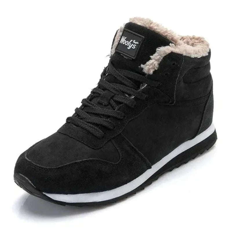 Bottes d'hiver avec fourrure chaude et semelle antidérapante