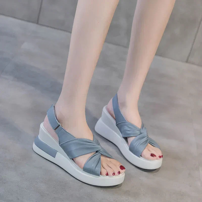 ZARA – Sandales orthopédiques d'été à talon compensé