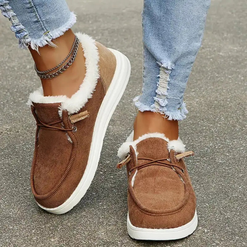 MYLIA – Mocassin fourré femme