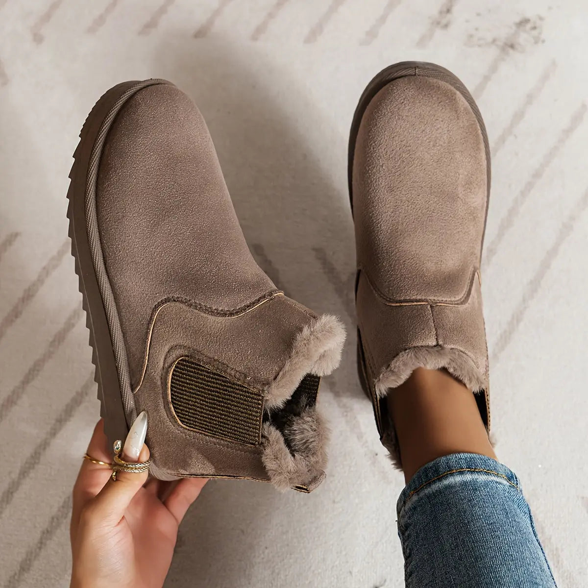 ISABELLE – Bottines orthopédiques hivernales pour femmes | Doublées en peluche & confortables