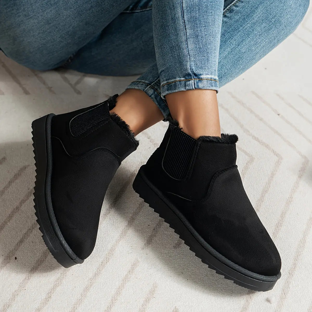 ISABELLE – Bottines orthopédiques hivernales pour femmes | Doublées en peluche & confortables