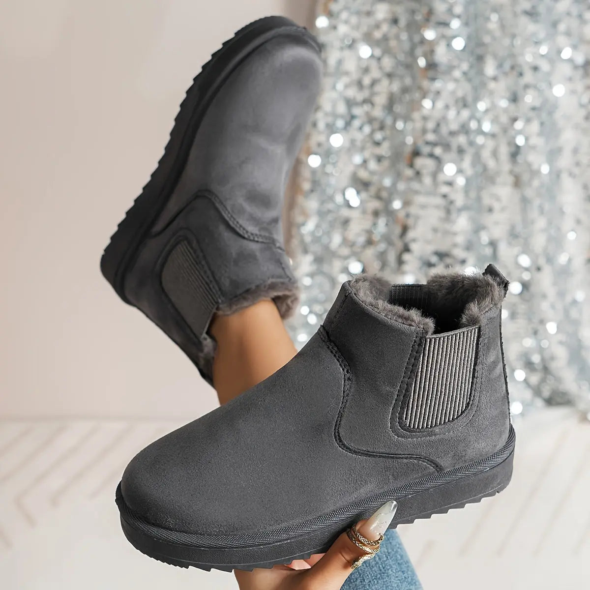 ISABELLE – Bottines orthopédiques hivernales pour femmes | Doublées en peluche & confortables