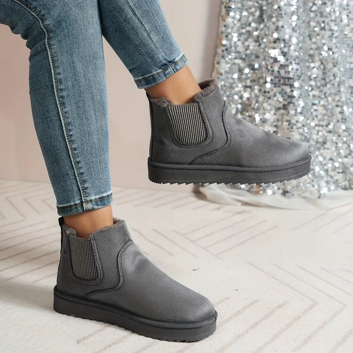 ISABELLE – Bottines orthopédiques hivernales pour femmes | Doublées en peluche & confortables
