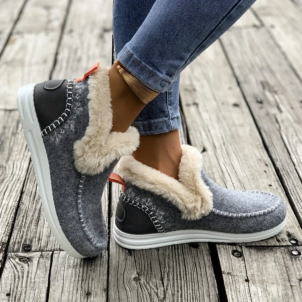 MIA – Bottines orthopédiques pour femmes | Doublées en peluche & confort hivernal