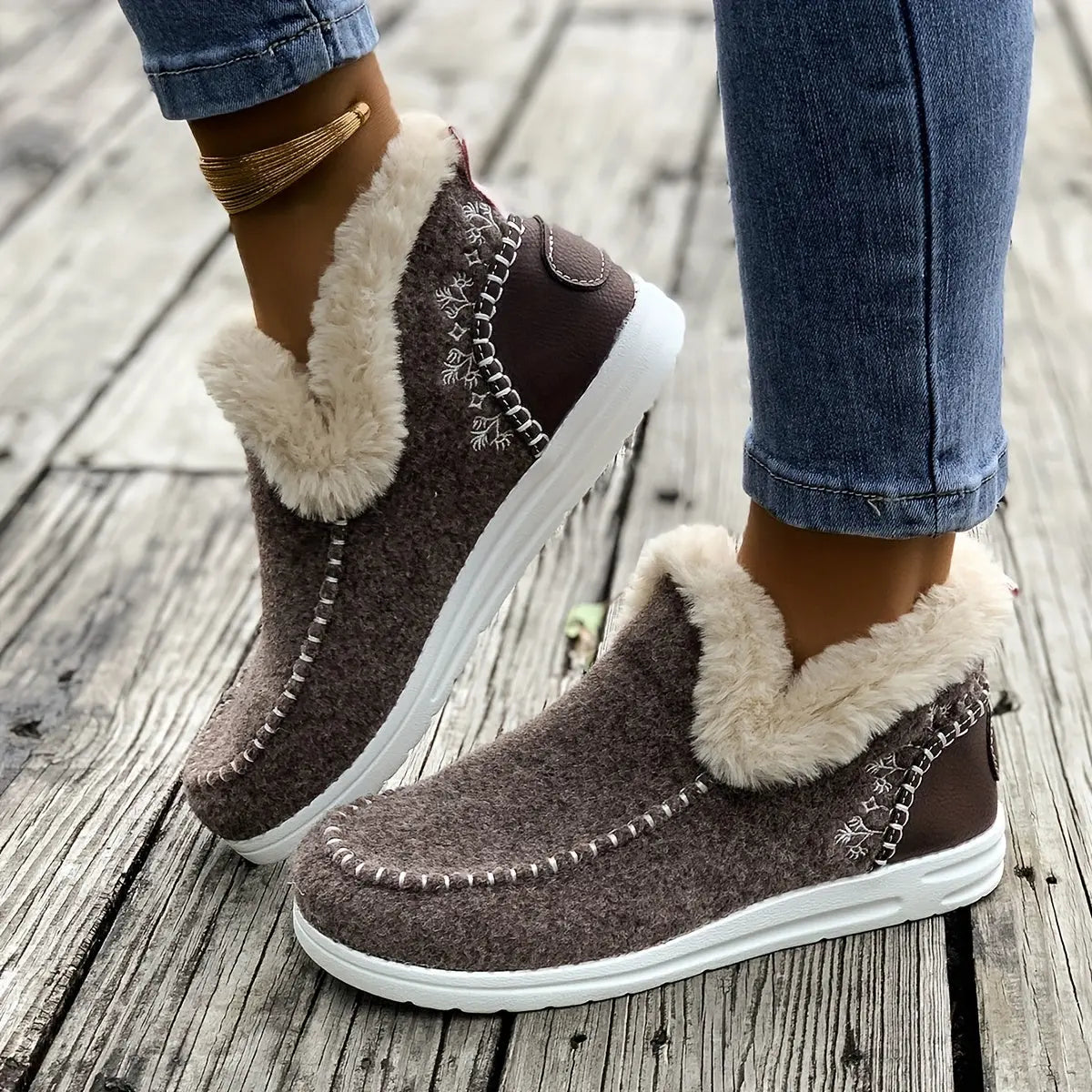 MIA – Bottines orthopédiques pour femmes | Doublées en peluche & confort hivernal