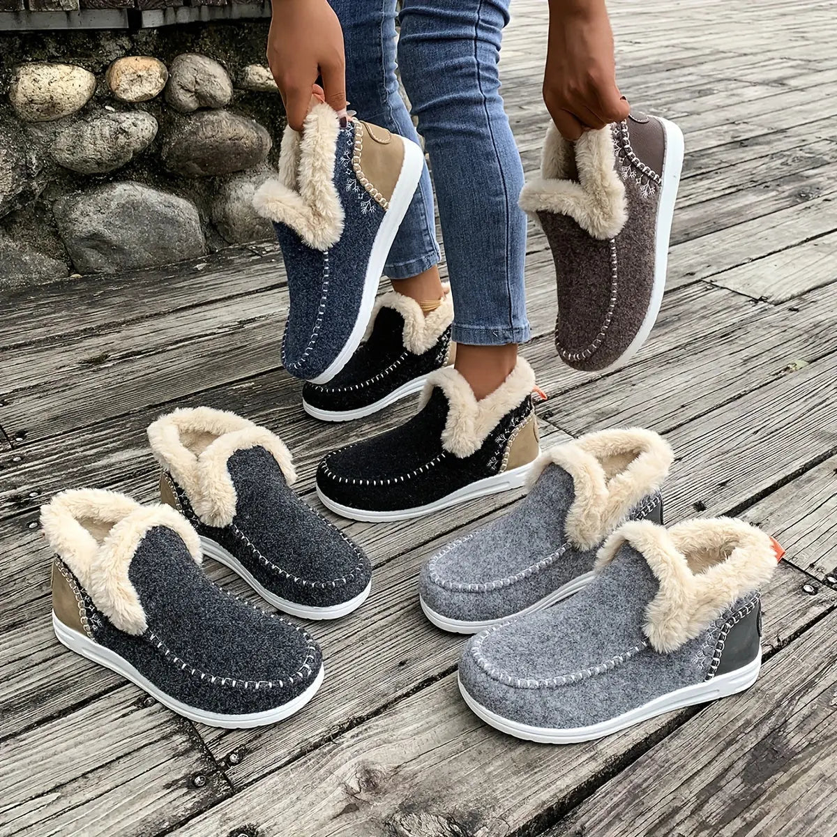 MIA – Bottines orthopédiques pour femmes | Doublées en peluche & confort hivernal