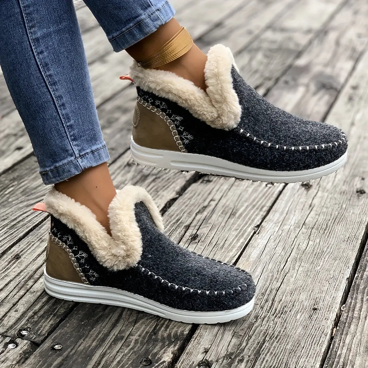 MIA – Bottines orthopédiques pour femmes | Doublées en peluche & confort hivernal