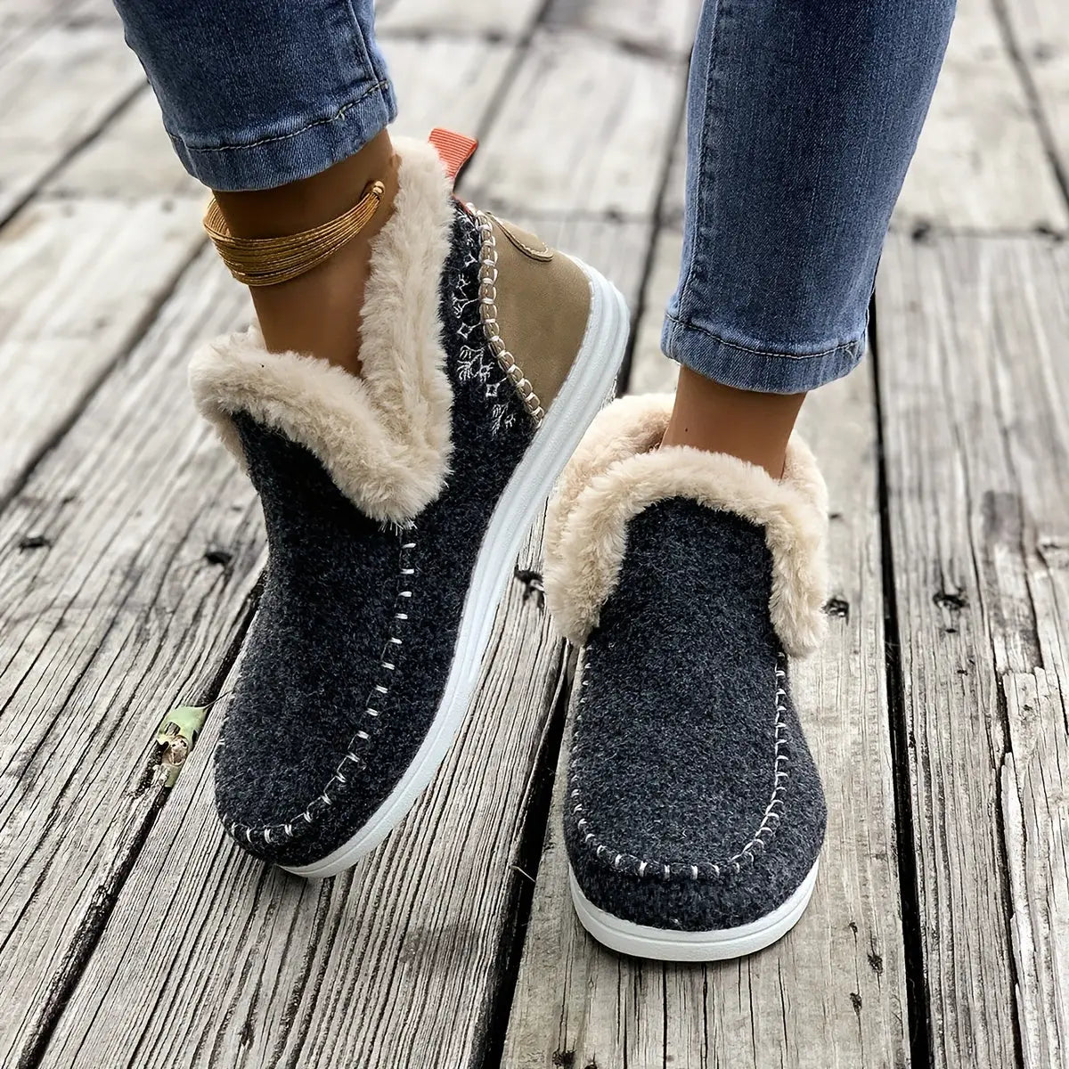 MIA – Bottines orthopédiques pour femmes | Doublées en peluche & confort hivernal