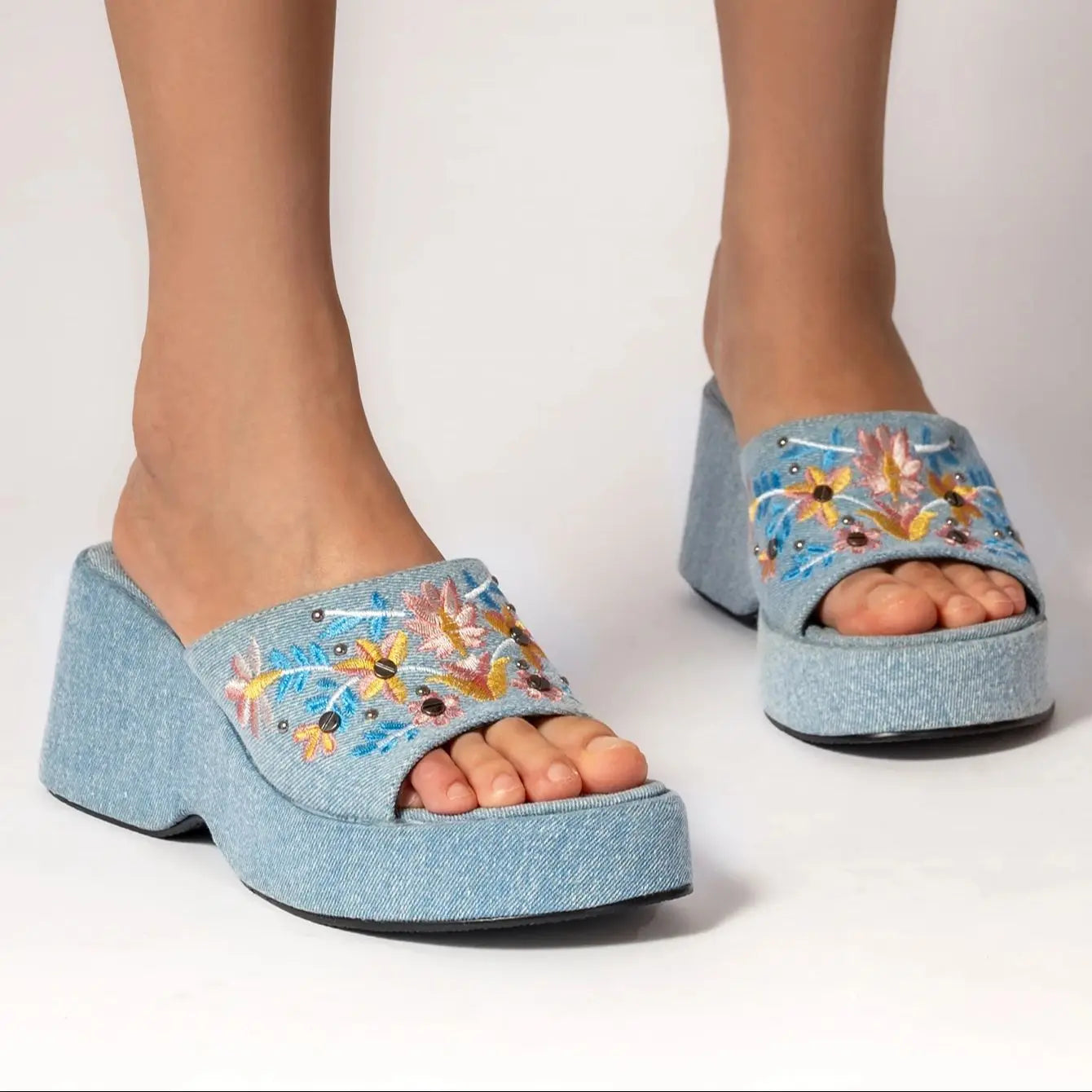 SENYA – Sandales orthopédiques en denim
