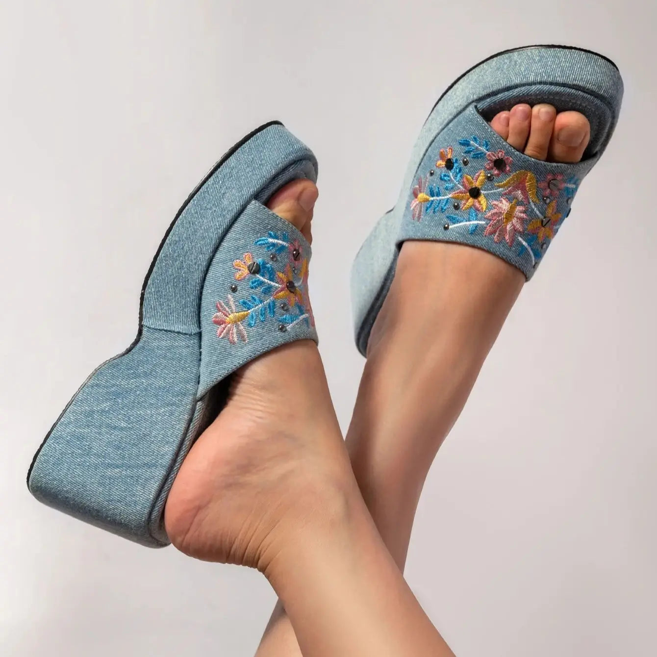 SENYA – Sandales orthopédiques en denim