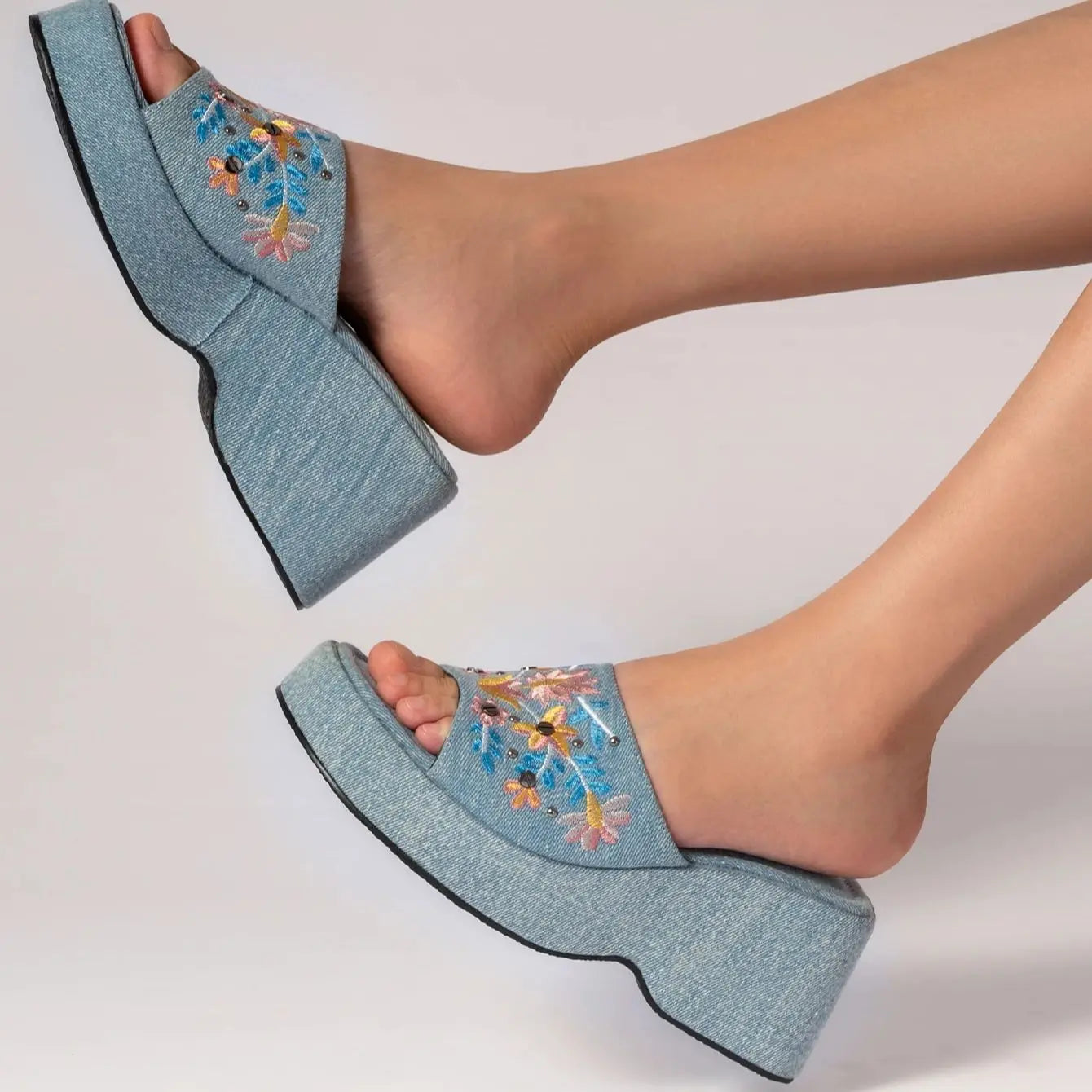 SENYA – Sandales orthopédiques en denim