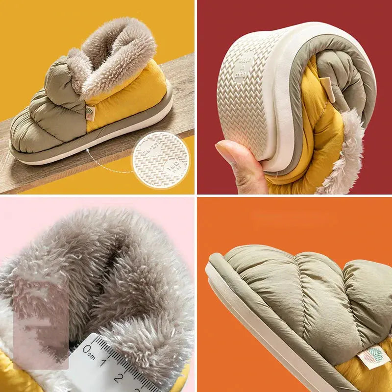 Pantoufles d'hiver en peluche