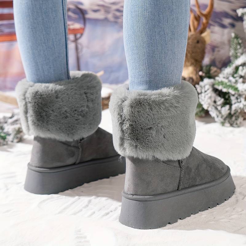 ELLA – Bottines orthopédiques en peluche pour femmes