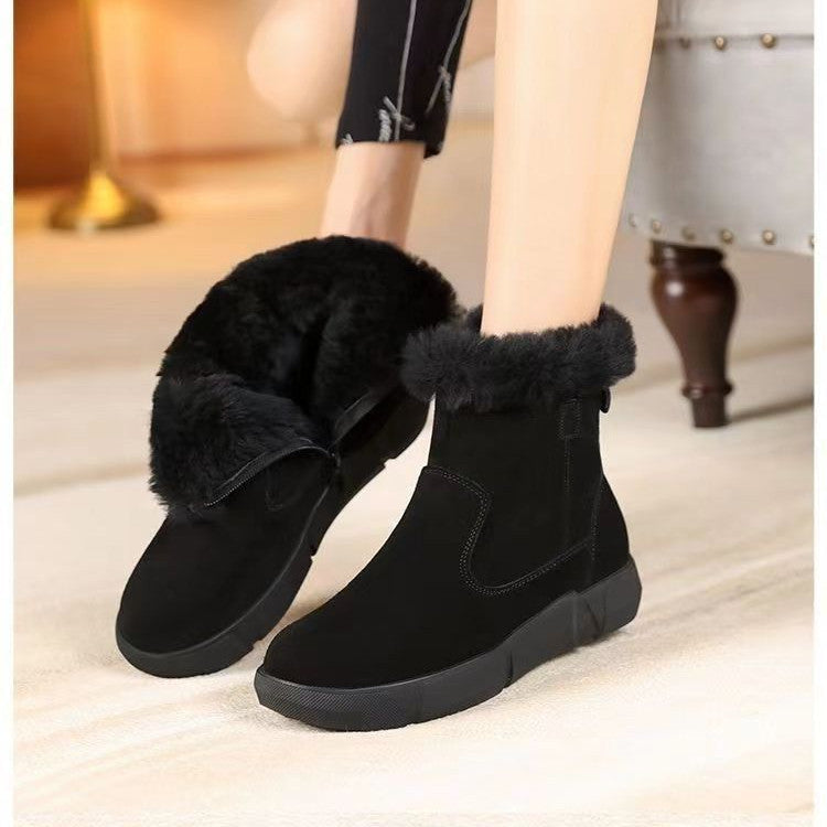ZIVA – Bottes orthopédiques pour femmes à talon plat et doublure polaire