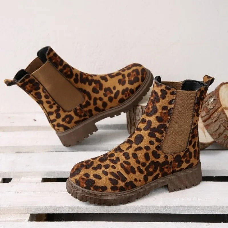 ZENA – Bottines orthopédiques à imprimé léopard