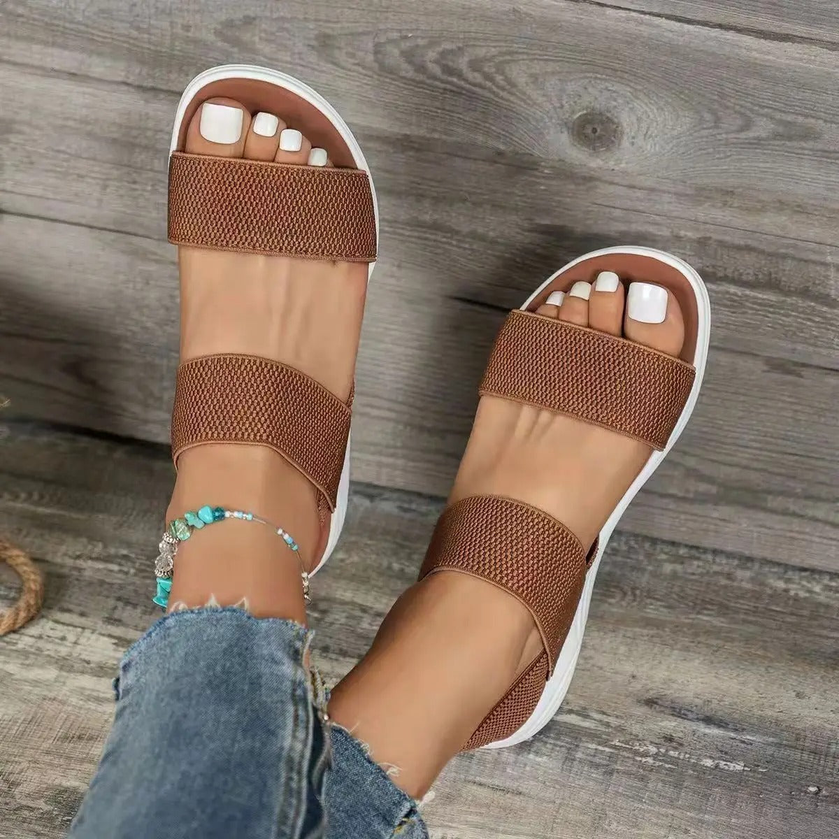 CORY - Sandales orthopédiques à talon compensé