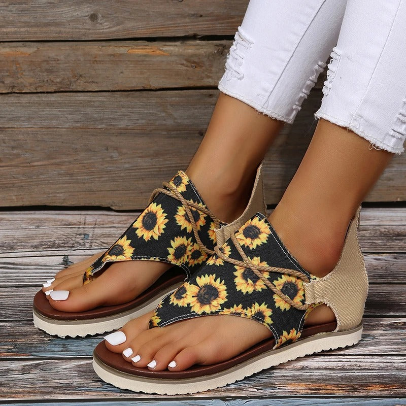 ZARA – Sandales orthopédiques imprimées