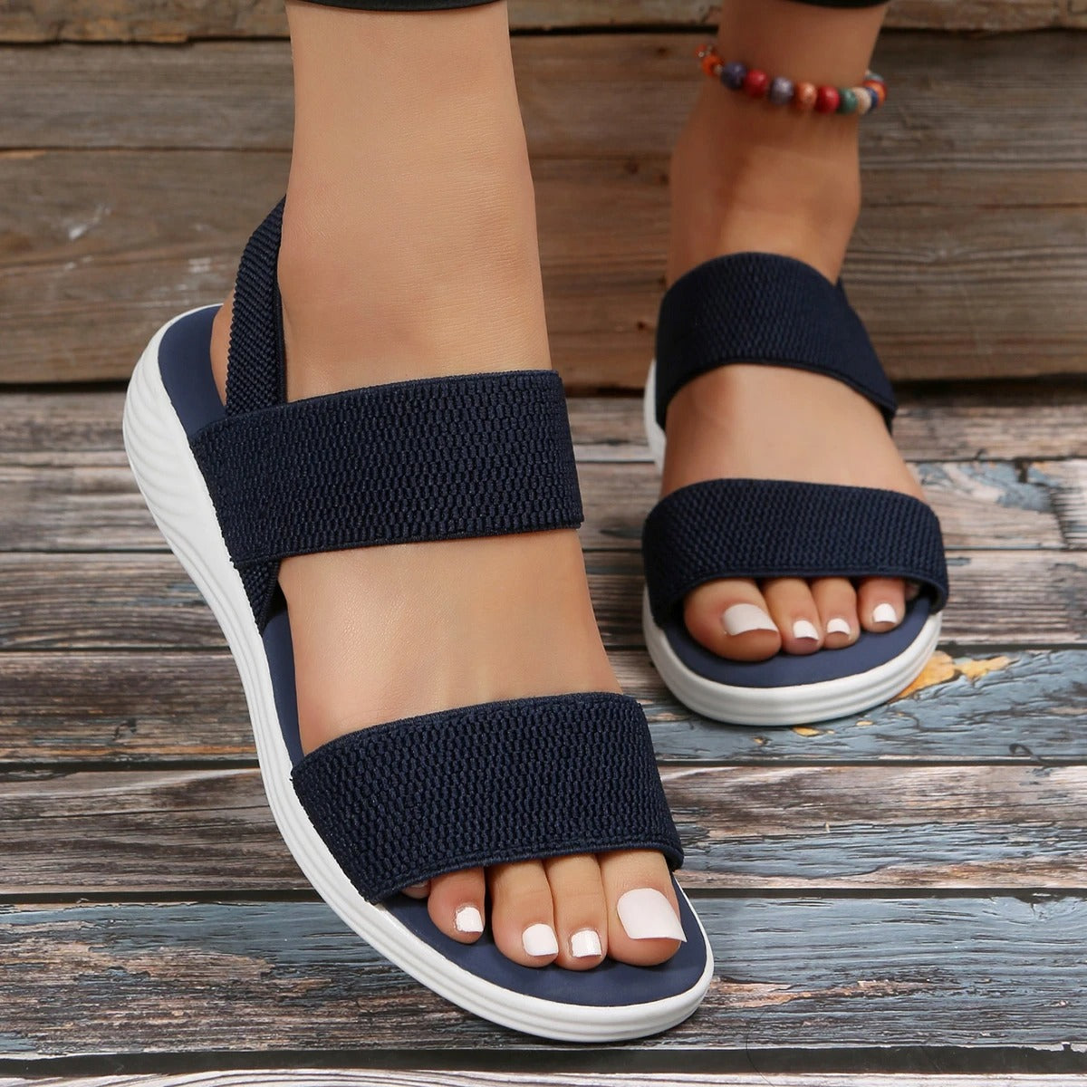 CORY - Sandales orthopédiques à talon compensé