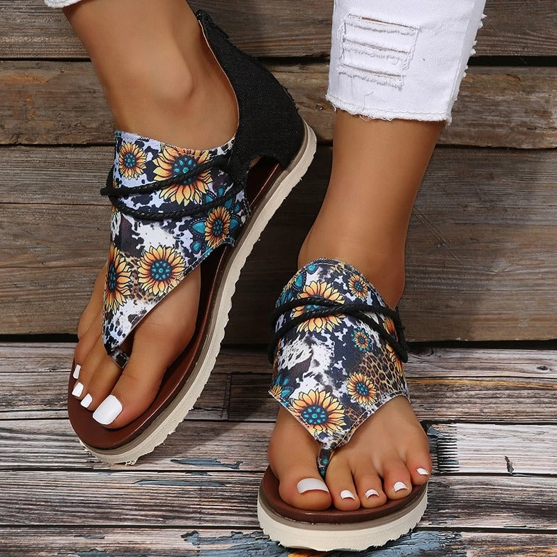 ZARA – Sandales orthopédiques imprimées