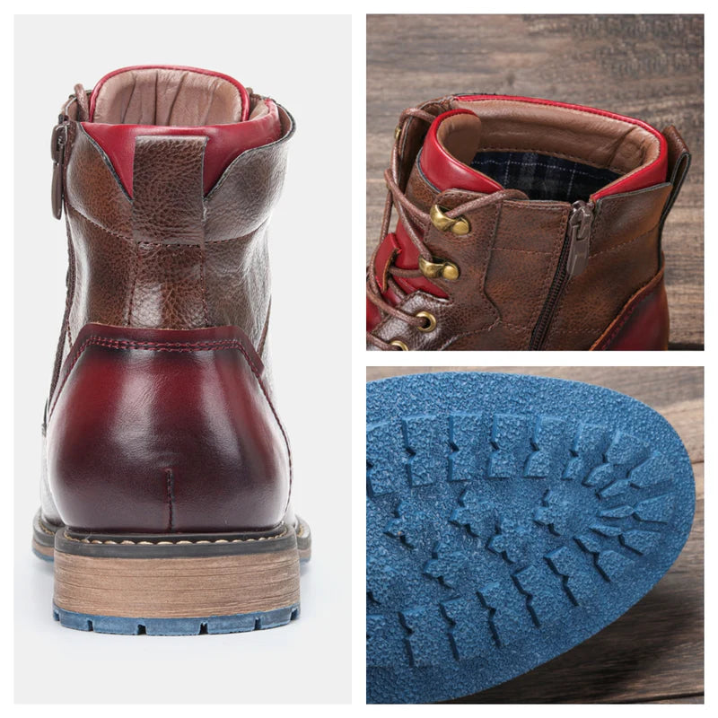 LORIK – Bottines homme cuir vintage