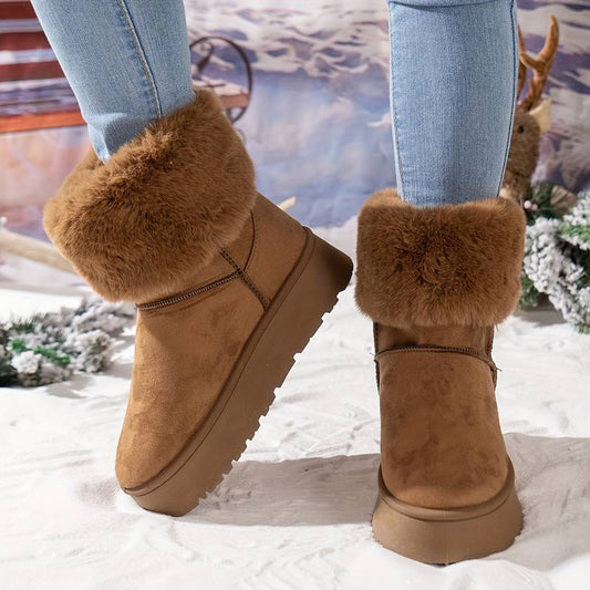 ELLA – Bottines orthopédiques en peluche pour femmes