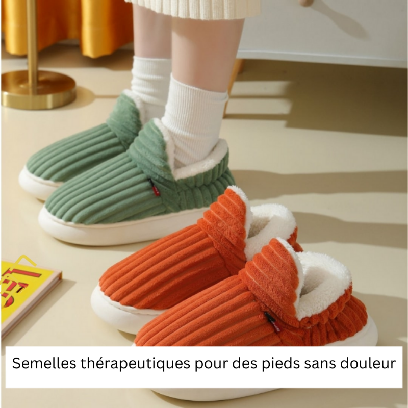ORÉA – Pantoufles fourrées femme
