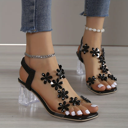 ZARA – Sandales orthopédiques à talon avec strass