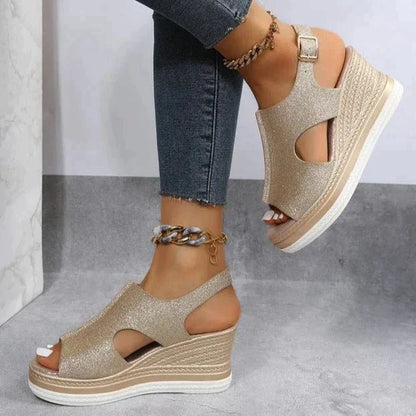 ZELY – Sandales orthopédiques à talon compensé été