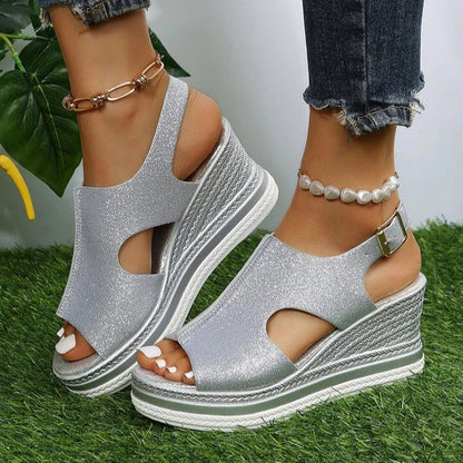 ZELY – Sandales orthopédiques à talon compensé été