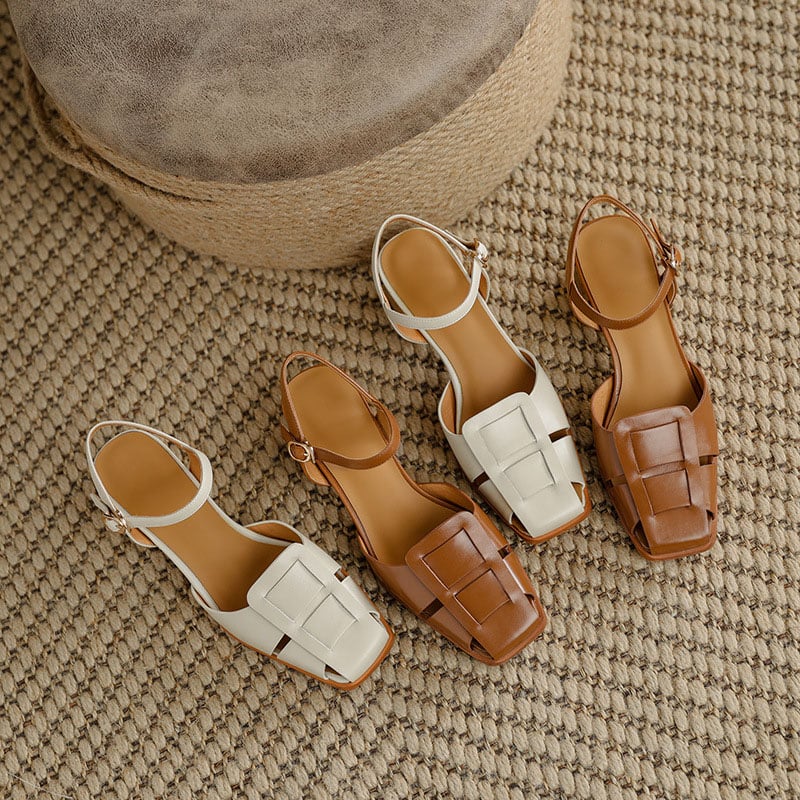 ZARA – Sandales orthopédiques à talon carré