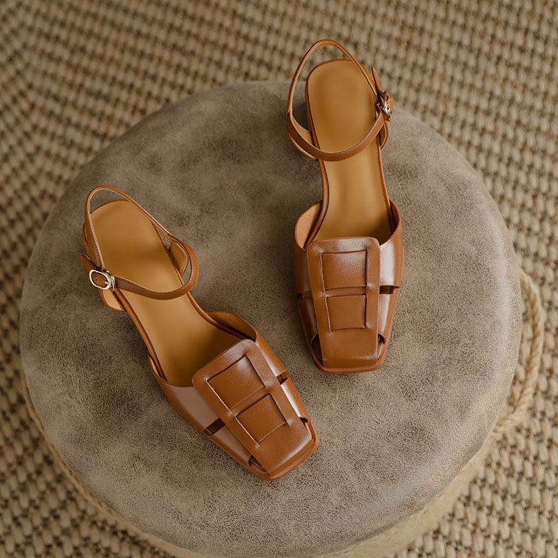ZARA – Sandales orthopédiques à talon carré