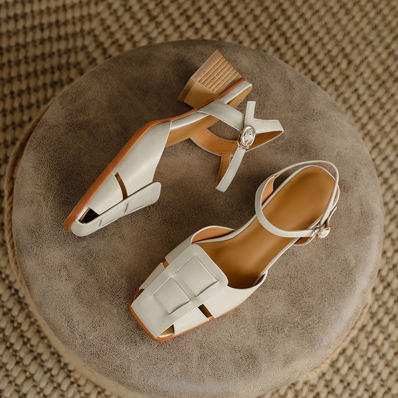 ZARA – Sandales orthopédiques à talon carré
