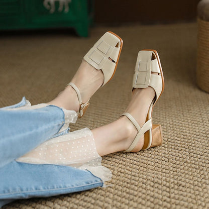 ZARA – Sandales orthopédiques à talon carré