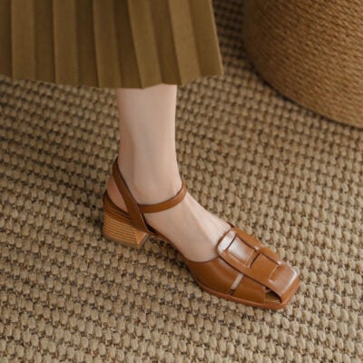 ZARA – Sandales orthopédiques à talon carré