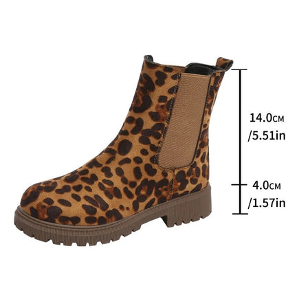ZENA – Bottines orthopédiques à imprimé léopard