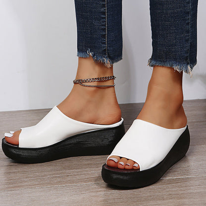 KIRA – Sandales orthopédiques à talon compensé en cuir