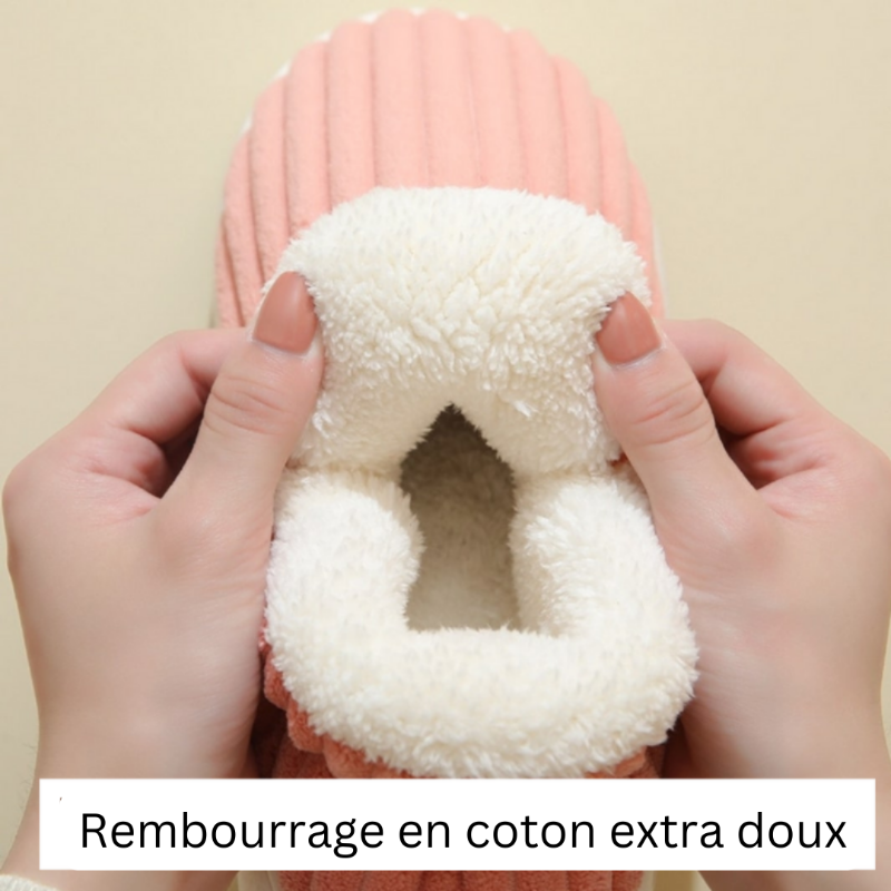 ORÉA – Pantoufles fourrées femme