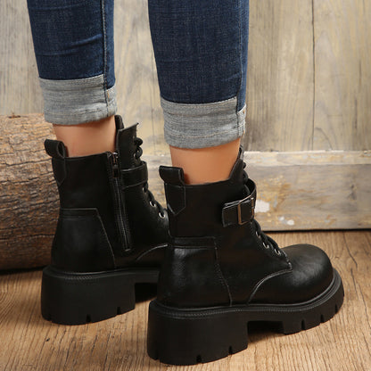 ZARA – Bottes orthopédiques à talon épais pour femmes
