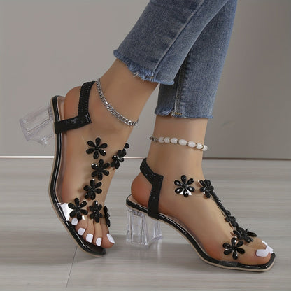 ZARA – Sandales orthopédiques à talon avec strass
