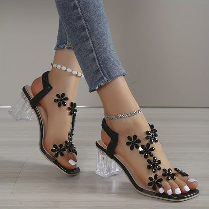 ZARA – Sandales orthopédiques à talon avec strass