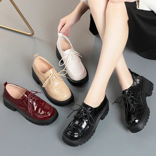 NOVA – Chaussures orthopédiques en cuir végétalien avec plateforme
