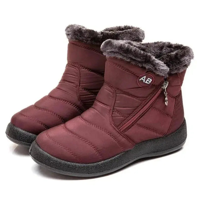 Bottes Matelassées d’Hiver Imperméables avec Fourrure – Style et Confort 